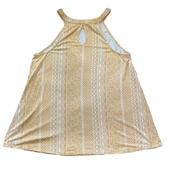 Torrid Yellow & White Border Cutaway Tank Floral Stripe Size 00 (M/L10) - Picture 5 of 10